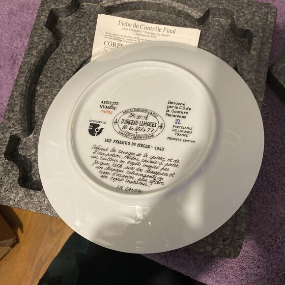 Darcelau‎ & Fils Porcelain Plate Limoges France 1978 - Picture 7 of 8